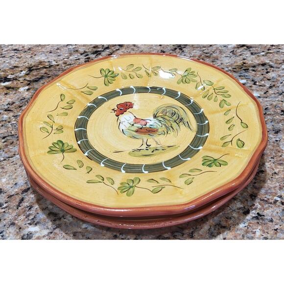 Cocorico Luncheon / Decorator Plates 8 3/4"" Rooster (Set Of 2) - Picture 3 of 16